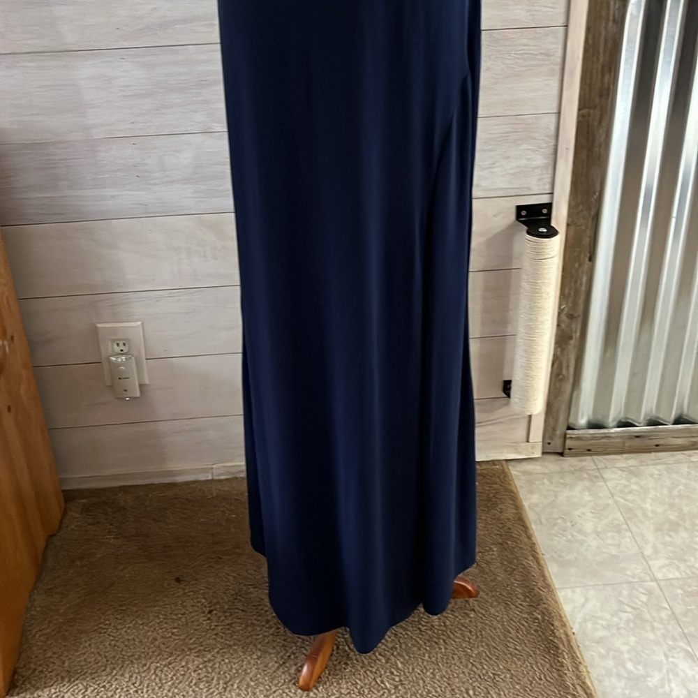 NWT Fashion Nova Navy Stretch Long Dress 2X - Picture 2 of 5